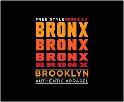 conception de t-shirt vecteur typographie bronx