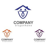 maison et personnes logo design inspiration image modèle conception vecteur