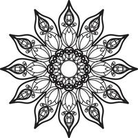 motif circulaire en forme de mandala pour le henné vecteur