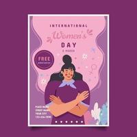 affiche de la journée internationale de la femme vecteur