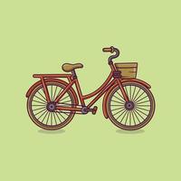 illustration de dessin animé de vélo vecteur de vélos vintage