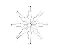 Circuit illustration design logo symbole vecteur technologie