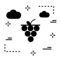 Icône de raisins de vecteur