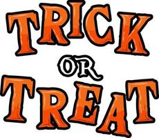 trick or treat word logo pour halloween vecteur