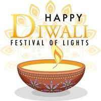 diwali fête indienne des lumières vecteur