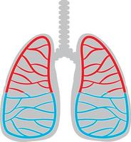 icône de poumons humains sur fond blanc vecteur