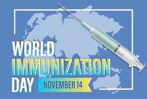 conception d'affiche de la journée mondiale de la vaccination vecteur