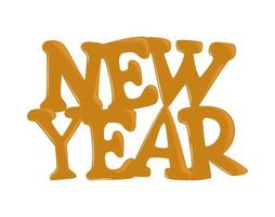 typographie du nouvel an doré vecteur