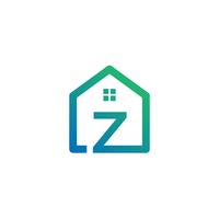 lettre z architecte, maison, modèle de logo créatif de construction vecteur