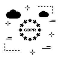 Icône de confidentialité symbole vecteur GDPR