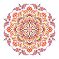 Ornement de vecteur Mandala. Éléments de décoration vintage. Motif rond oriental. Motifs islamiques, arabes, indiens, turcs, pakistanais, chinois, ottomans. Fond floral dessiné à la main.