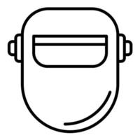 icône de ligne de masque de soudage vecteur