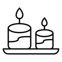 icône de ligne de bougies vecteur