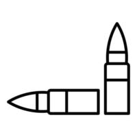 icône de ligne de munitions vecteur