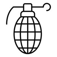 icône de la ligne de la bombe de l'armée vecteur
