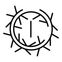 icône de ligne de tumbleweed vecteur