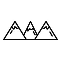 icône de la ligne des montagnes rocheuses vecteur