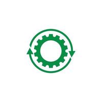 logo des services d'engrenages vecteur