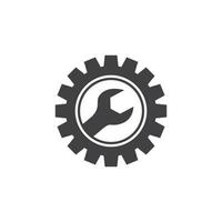 logo de service d'engrenage vecteur