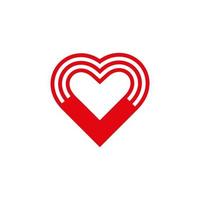 icône de coeur de vecteur. logo d'amour abstrait. vecteur