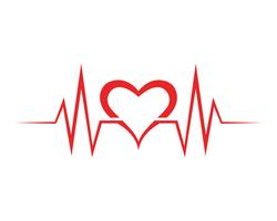 Rythme cardiaque médical art design santé vecteur