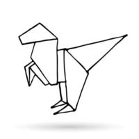 icône simple doodle origami. vecteur