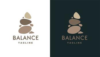 balance rock minimaliste logo simple parfait pour toute marque et entreprise vecteur