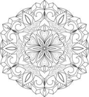 vecteur gratuit de fleur de mandala en noir et blanc