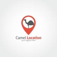 conception de vecteur de logo de chameau