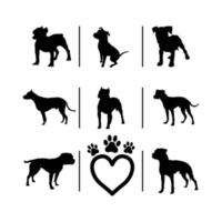 chiens de vecteur, images d'illustration de chiens d'amour vecteur