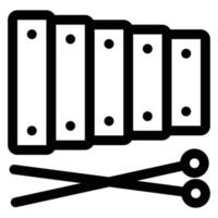 icône vectorielle simple xylophone anneaux, modifiable, 48 pixels vecteur