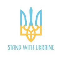 supporter l'ukraine. armoiries de l'ukraine vecteur