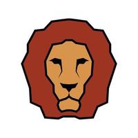 tête de lion logo icône art vecteur