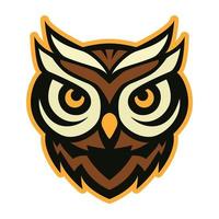 logo de mascotte de hibou vecteur