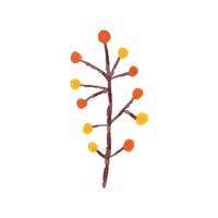 illustration aquarelle de branche d'arbre automne vecteur