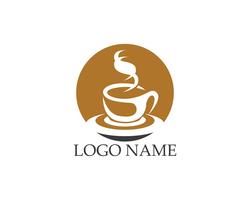 Tasse à café icône logo vecteur