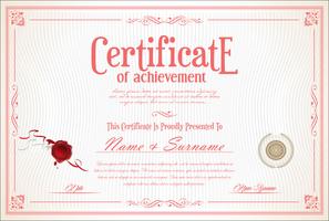 Certificat ou diplôme d&#39;illustration vectorielle de modèle de design rétro vecteur