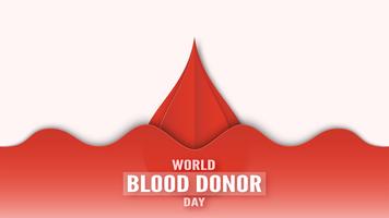 Élément de décoration pour la Journée mondiale du donneur de sang au 14 juin. Illustration vectorielle en papier découpé et style artisanal. Cette conception est pour l&#39;affiche, la bannière, la publicité. vecteur