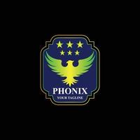 vecteur de symbole de conception de logo phoenix créatif