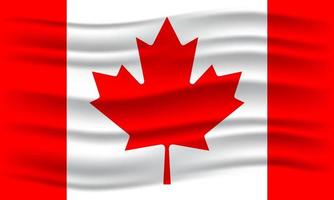 illustration du drapeau agitant du canada. illustration vectorielle. vecteur