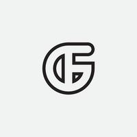 lettre initiale gf ou logo monogramme fg. vecteur