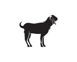 Logo vectoriel animaux chèvre noir et symbole