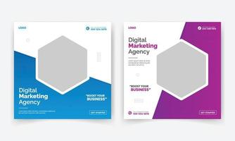 bannière de marketing d'entreprise numérique pour modèle de publication sur les médias sociaux vecteur
