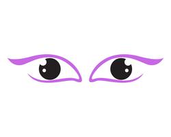 Logo et symboles de santé des soins des yeux vecteur