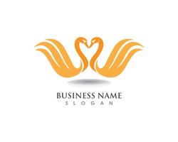 Swan logo Template vecteur