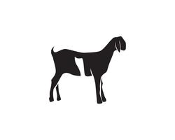 Logo vectoriel animaux chèvre noir et symbole
