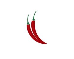 Logo de modèle vectoriel de piment et symbole