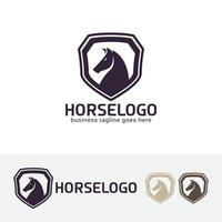 modèle de logo vectoriel cheval