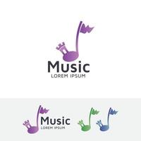 création de logo de concept de musique vecteur