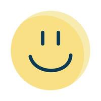 conception de vecteur emoji heureux isolé